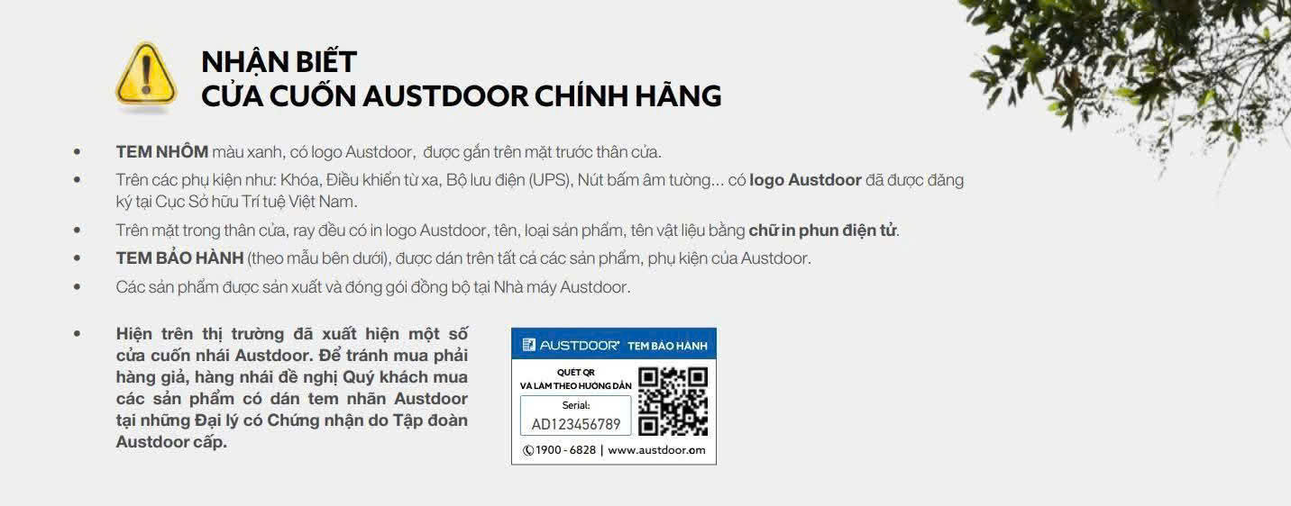 Nhận biết chính hãng Austdoor