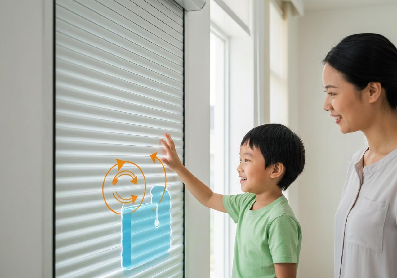 Cửa cuốn an toán cho trẻ em