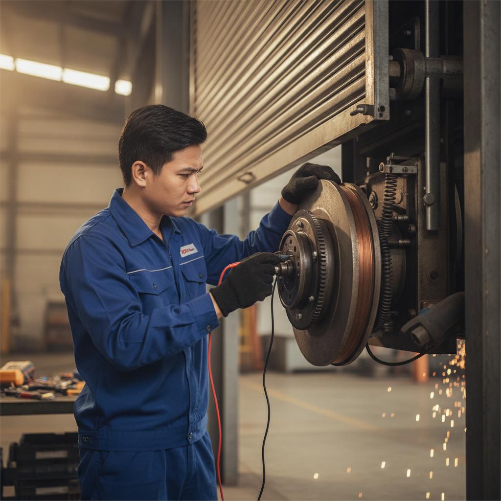 Lỗi phanh motor cửa cuốn