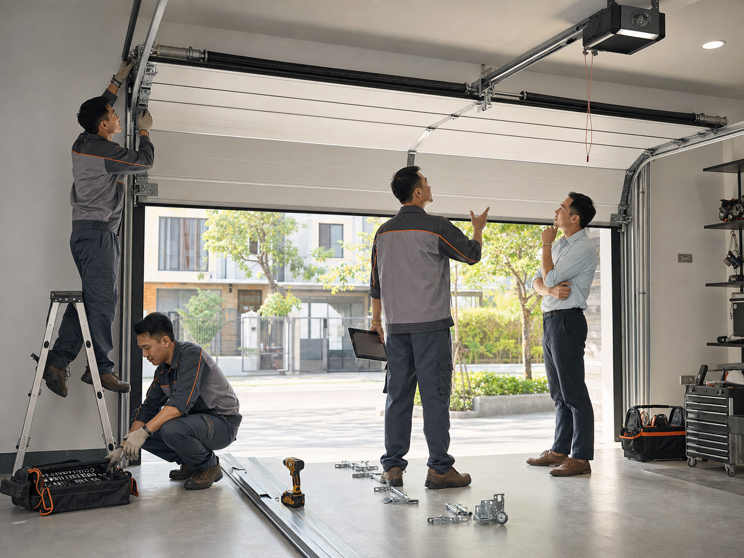 Cửa cuốn trượt trần Overhead