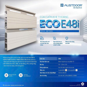 Mẫu nan cửa cuốn Austdoor E48i và thông số tham khảo